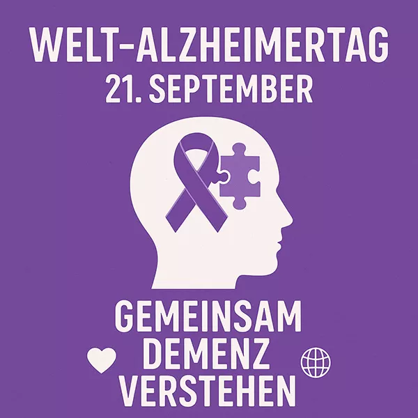 Bild zeigt eine Zeichnung in Bezug auf den Welt-Alzheimertag 2025 – Gemeinsam Demenz verstehen