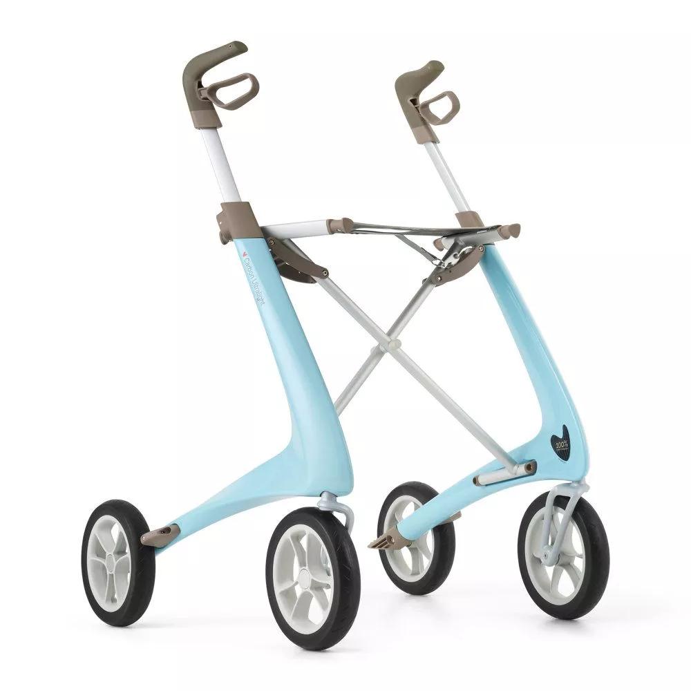 byACRE Carbon Ultralight Rollator in Hellblau – Seitenansicht